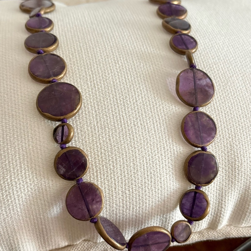 Elegant Amethyst Beaded Necklace